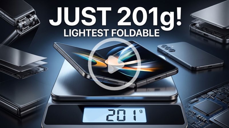 World’s Lightest Foldable Phone! Samsung Z Fold 8 Weighs Just 201g